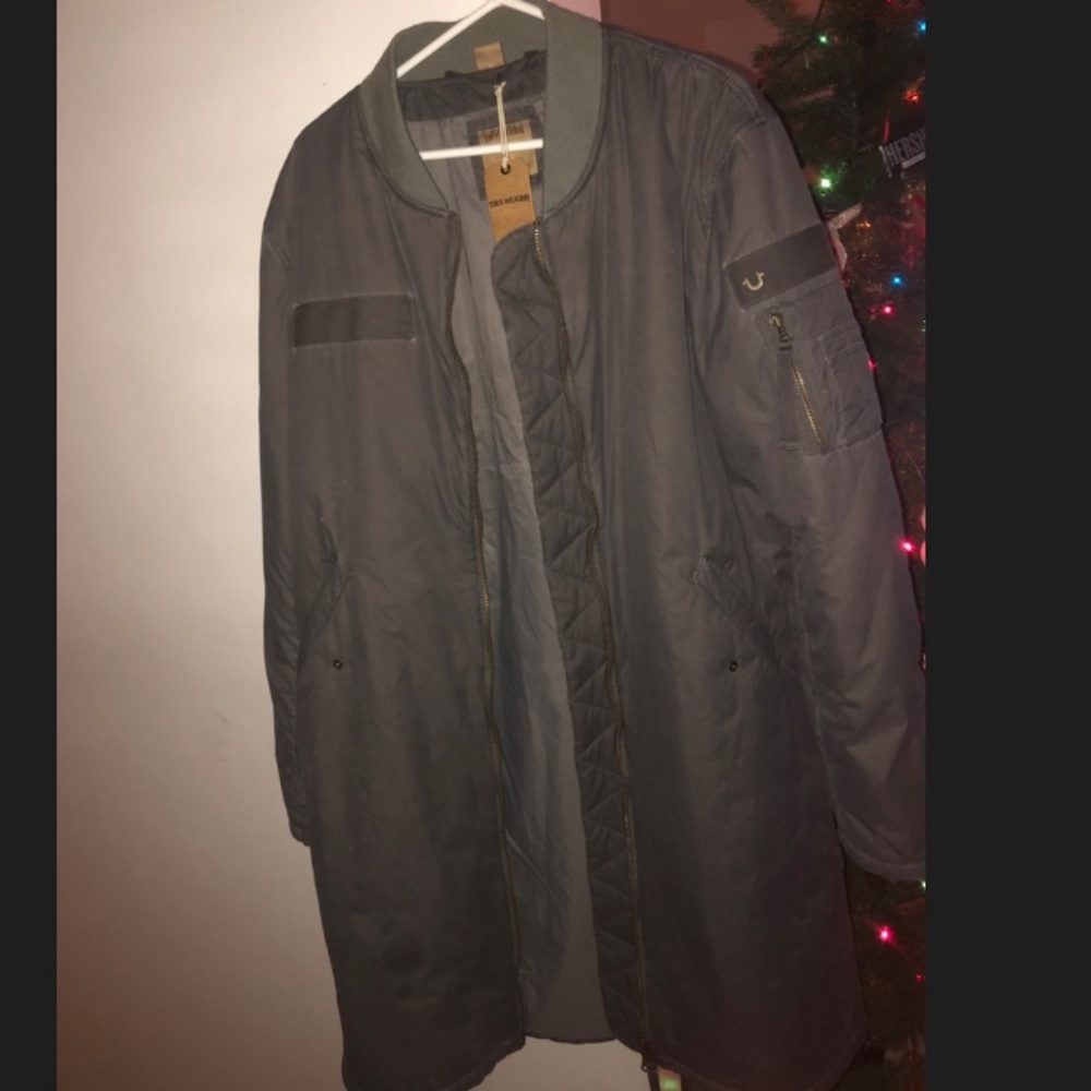 True religion men’s bomber long jacket BRAND NEW